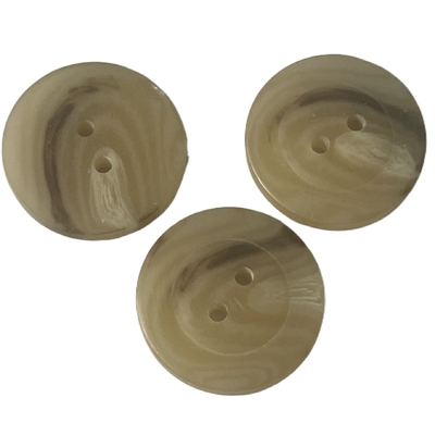 4 Gebrauch Loch-Plastikmantelknopf-Brown-Farbe25mm für Mantel-Strickjacken-Jacke