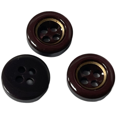 Silked-Druck goldener Rim Plastic Resin Buttons In zentral für das Blusen-Hemd-Nähen