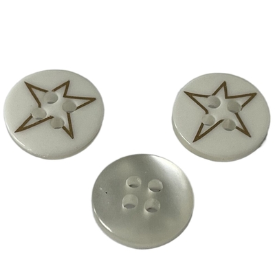 Harz-Knöpfe Sil der faux-Perlen-20mm? Ked-Druck-Goldstern-Gebrauch auf Blusen-Kleid