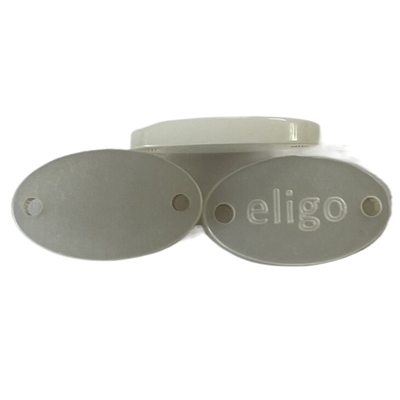 Ausweis-Entwurfs-Ellipse stellen sich Plastikknöpfe weg von der weißen Farbe mit Logo Sew On Type Custom vor