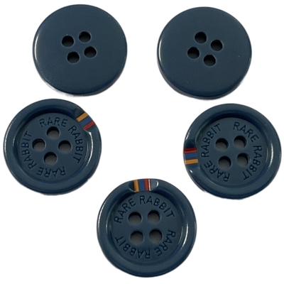 Plastikharz knöpft Seide druckte die Farbe auf Rand-speziellem Formteil mit Rim Engraved Logo For Sewing