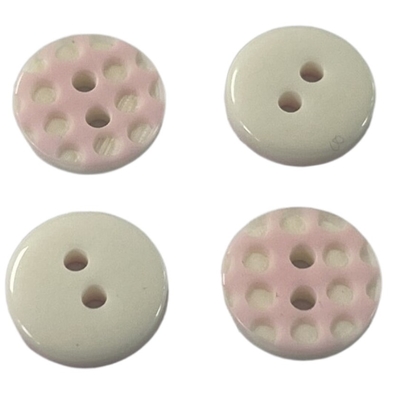 Blusen-spezielles Gesichts-Plastikharz ButtonsTwo durchlöchern rosa Farbe 16L für das Nähen