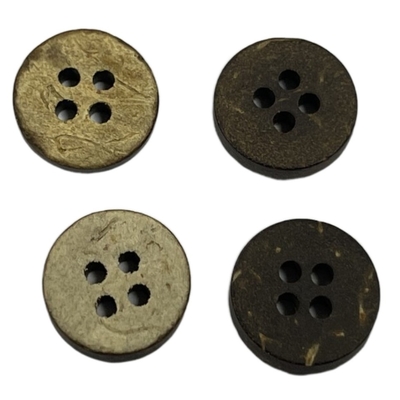 4 nähende strickende Kleidernatürliche materielle Knöpfe des Loch-11mm/Kokosnuss-Knöpfe