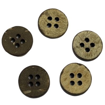 4 nähende strickende Kleidernatürliche materielle Knöpfe des Loch-11mm/Kokosnuss-Knöpfe