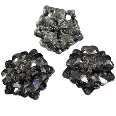 fantastische Schaft-Knöpfe 2.3g des Metall40l mit Faux Crystal Use Plastic Flower Buttons