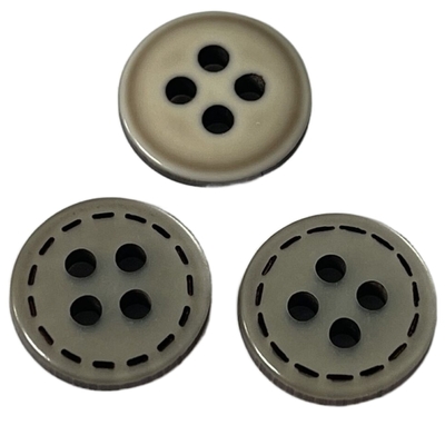 4 Löcher, die 18mm Silked Plastikhemd-Knöpfe drucken, verwenden auf Hemd-Blusen-Kleidung