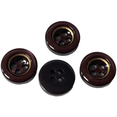 Silked-Druck goldener Rim Plastic Resin Buttons In zentral für das Blusen-Hemd-Nähen