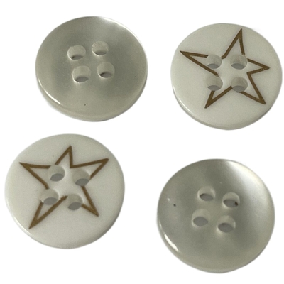 Harz-Knöpfe Sil der faux-Perlen-20mm? Ked-Druck-Goldstern-Gebrauch auf Blusen-Kleid