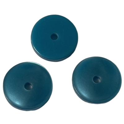 Dunkles cyan-blaues Hemd ODM-Harz knöpft die ein Loch-modernen Plastikknöpfe