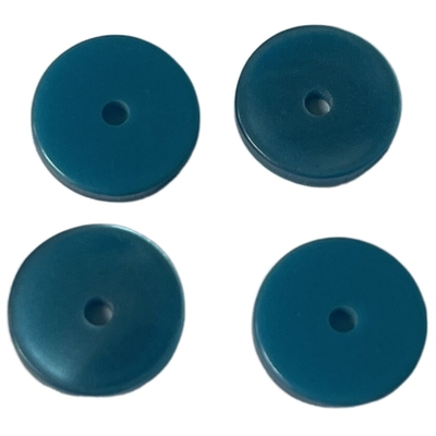 Dunkles cyan-blaues Hemd ODM-Harz knöpft die ein Loch-modernen Plastikknöpfe